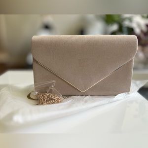 Faux Suede Evening Envelop Bag Handbag Clutch Purse for Wedding Party Prom